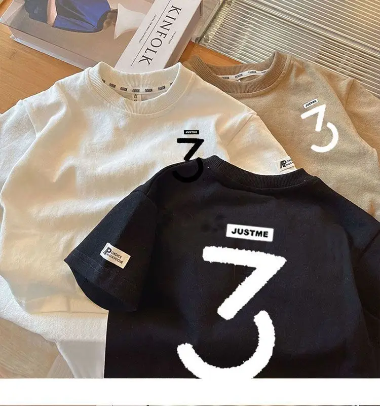 Boys Cotton T-Shirt Short Sleeve Summer Cool Style — feature 7