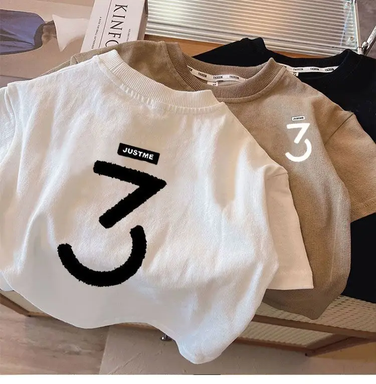 Boys Cotton T-Shirt Short Sleeve Summer Cool Style — feature 8