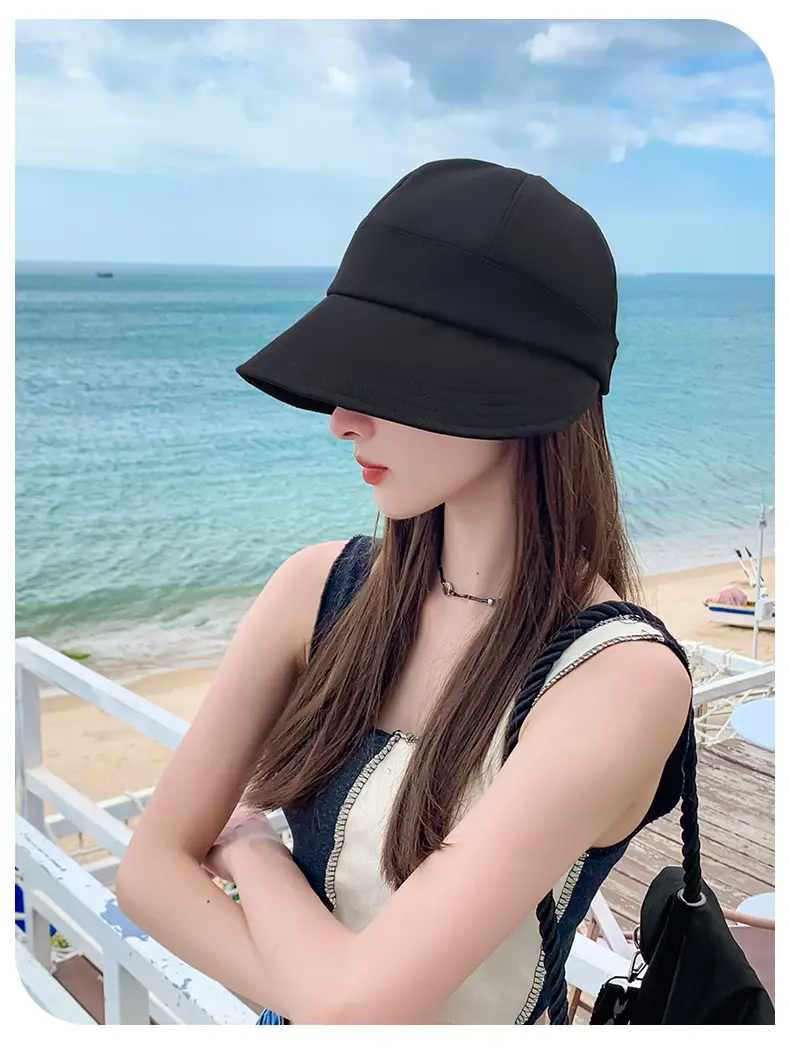 Women Black Sun Hat with Large Brim 2024 — feature 16