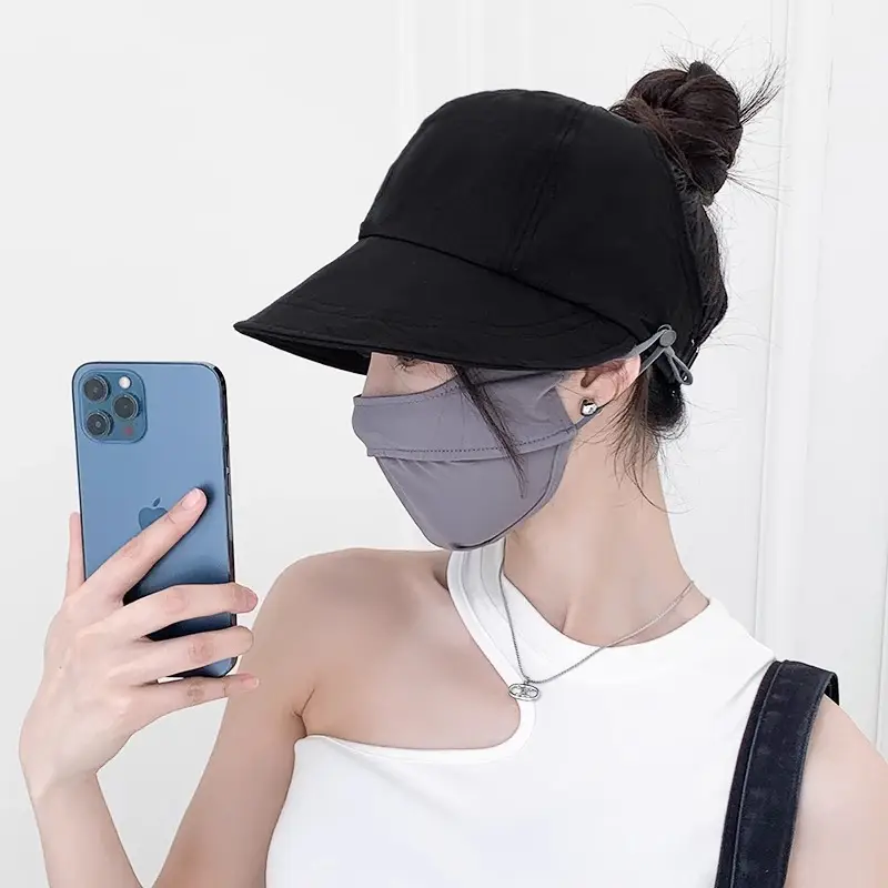 Women Black Sun Hat with Large Brim 2024