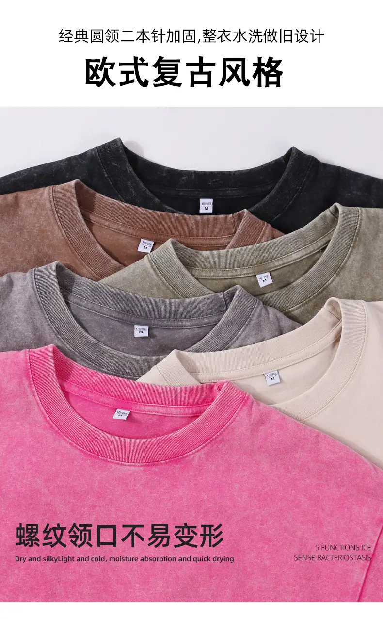 Orange Cotton Round Neck T-Shirt 250g — feature 4
