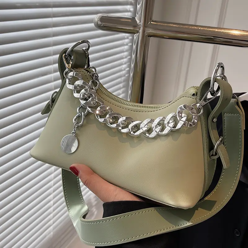Women's Cream Chain Shoulder Messenger Bag 2023 - Image 7