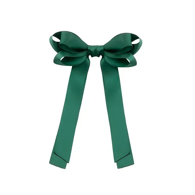 Green Ribbon Hairpin for Women's Back of Head - Image 9