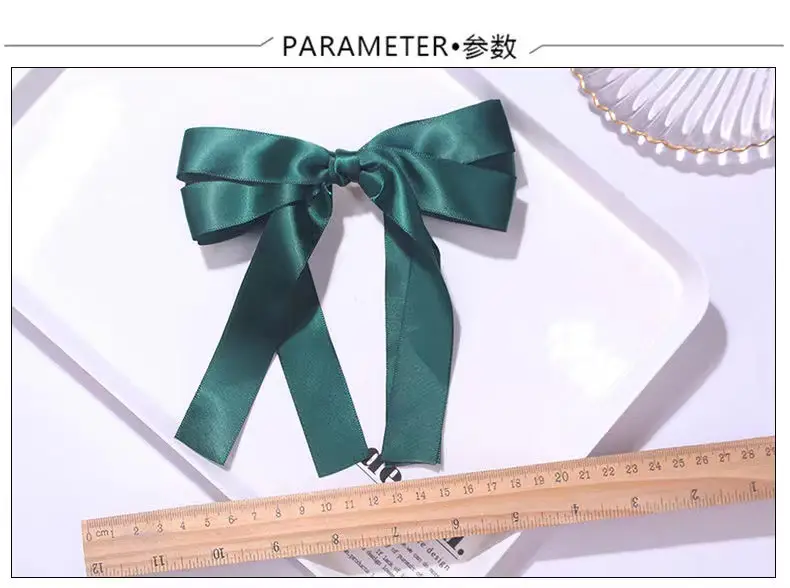 Green Ribbon Hairpin for Women's Back of Head — feature 4