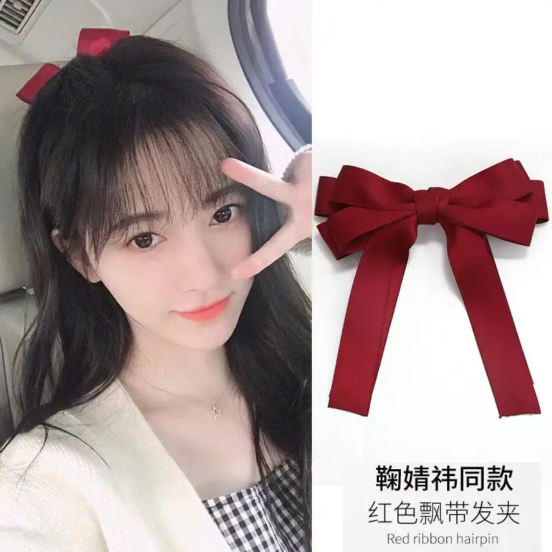 Green Ribbon Hairpin for Women's Back of Head — feature 5