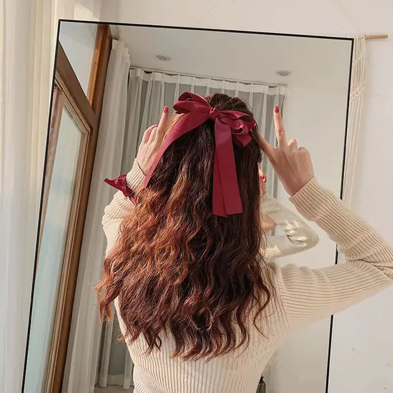 Green Ribbon Hairpin for Women's Back of Head — feature 8