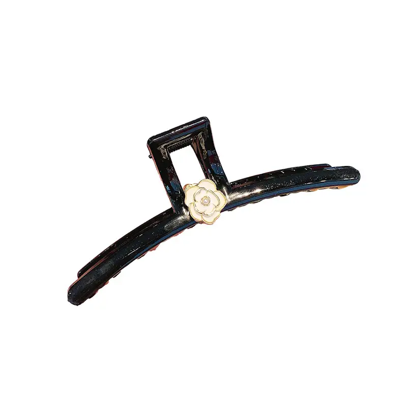 Star Camellia High-end Hair Clip Black Large - Image 7