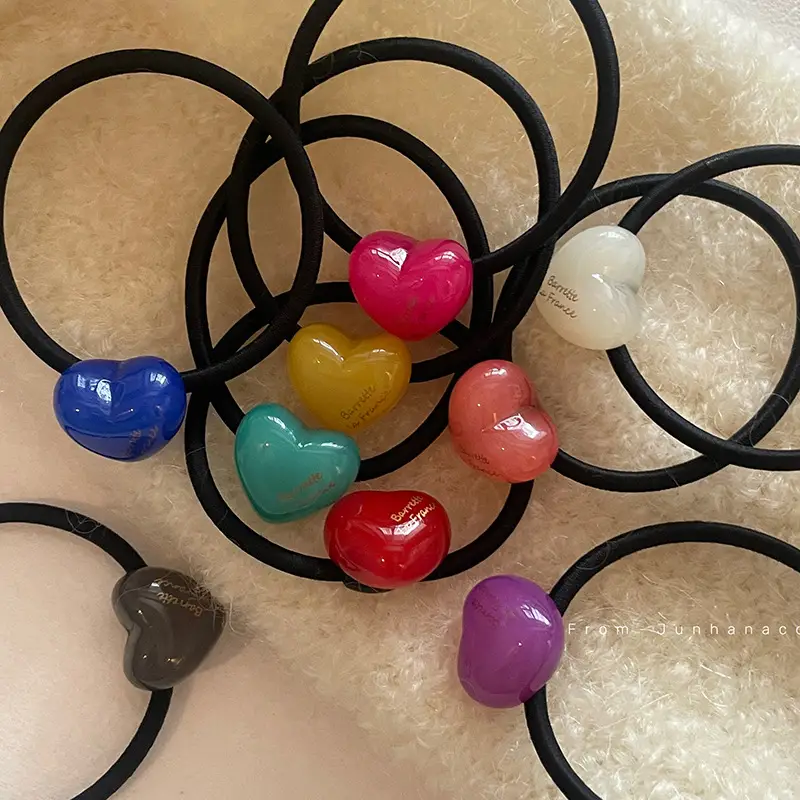 South Korea Acrylic Love Hair Rope for Kids - Image 6