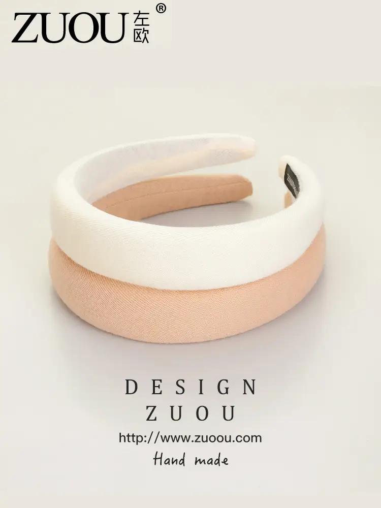 Women's White Cranial Hairband Wide Brim Summer - Image 7