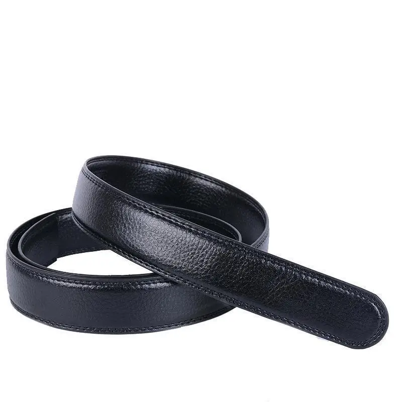 Men's Black Leather Belt with Gold Buckle - Image 14