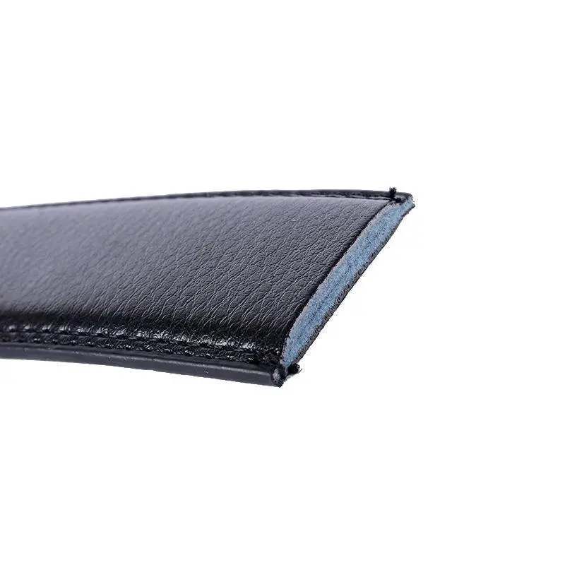 Men's Black Leather Belt with Gold Buckle - Image 11