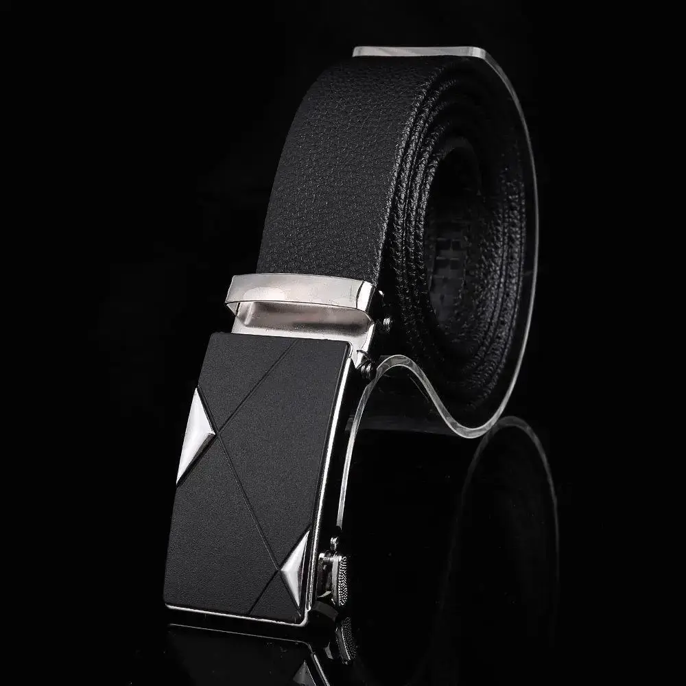 Men's Black Embroidered Belt with Rose Gold Buckle - Image 24