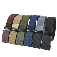 Men's Black Embroidered Belt with Rose Gold Buckle — feature 19