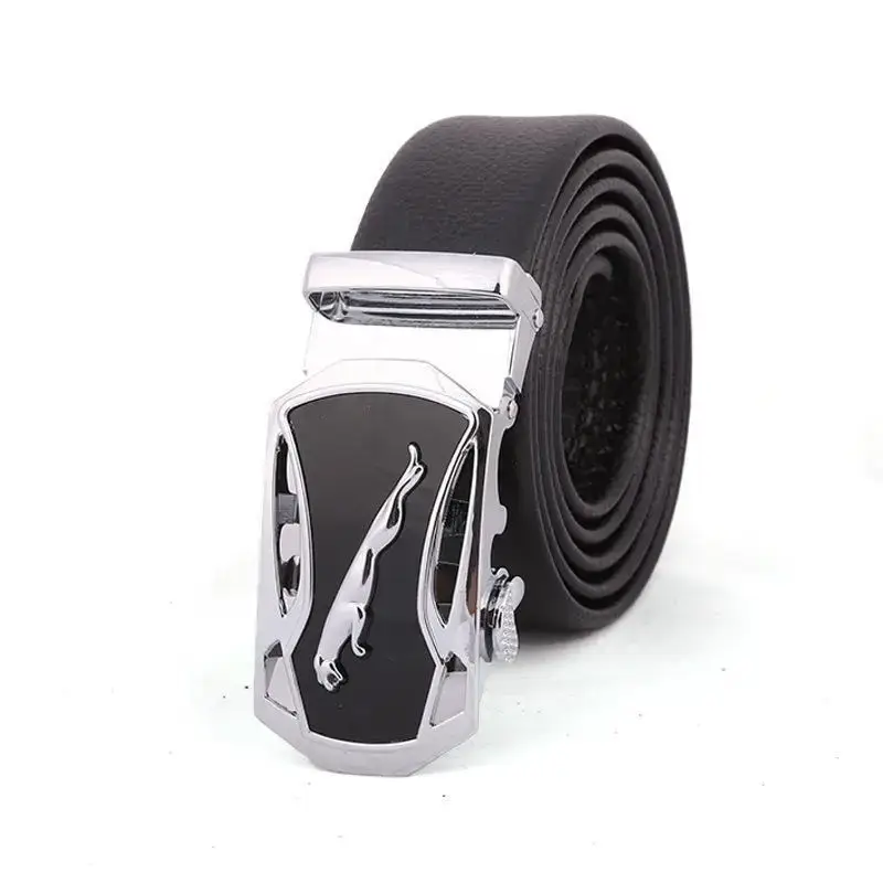 Men's Black Embroidered Belt with Rose Gold Buckle - Image 14