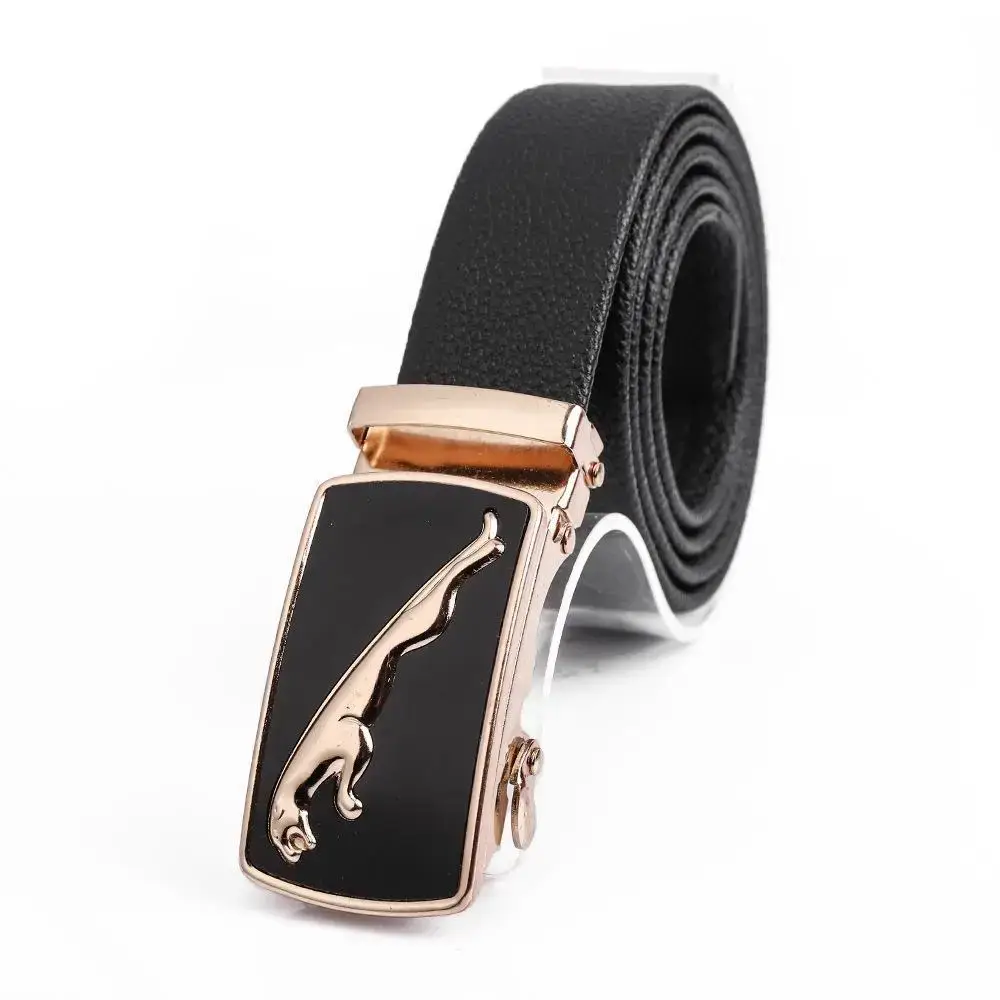 Men's Black Embroidered Belt with Rose Gold Buckle - Image 15