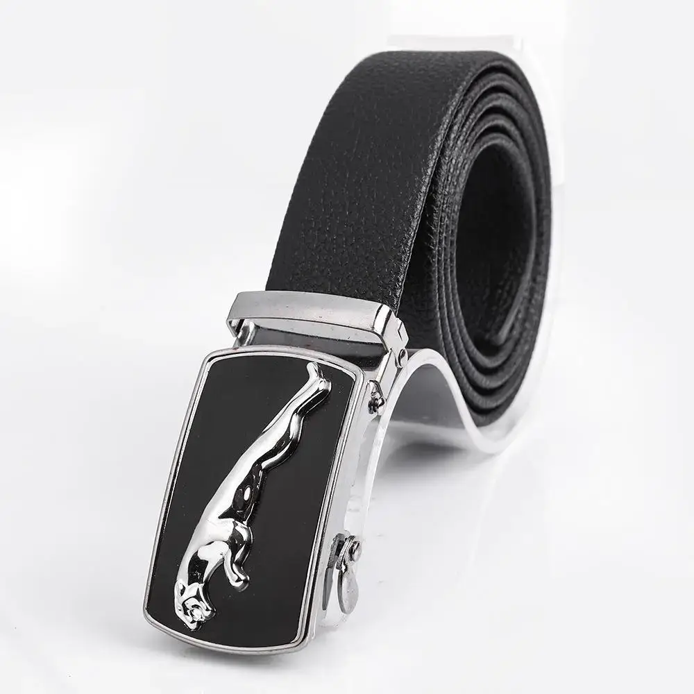 Men's Black Embroidered Belt with Rose Gold Buckle - Image 16