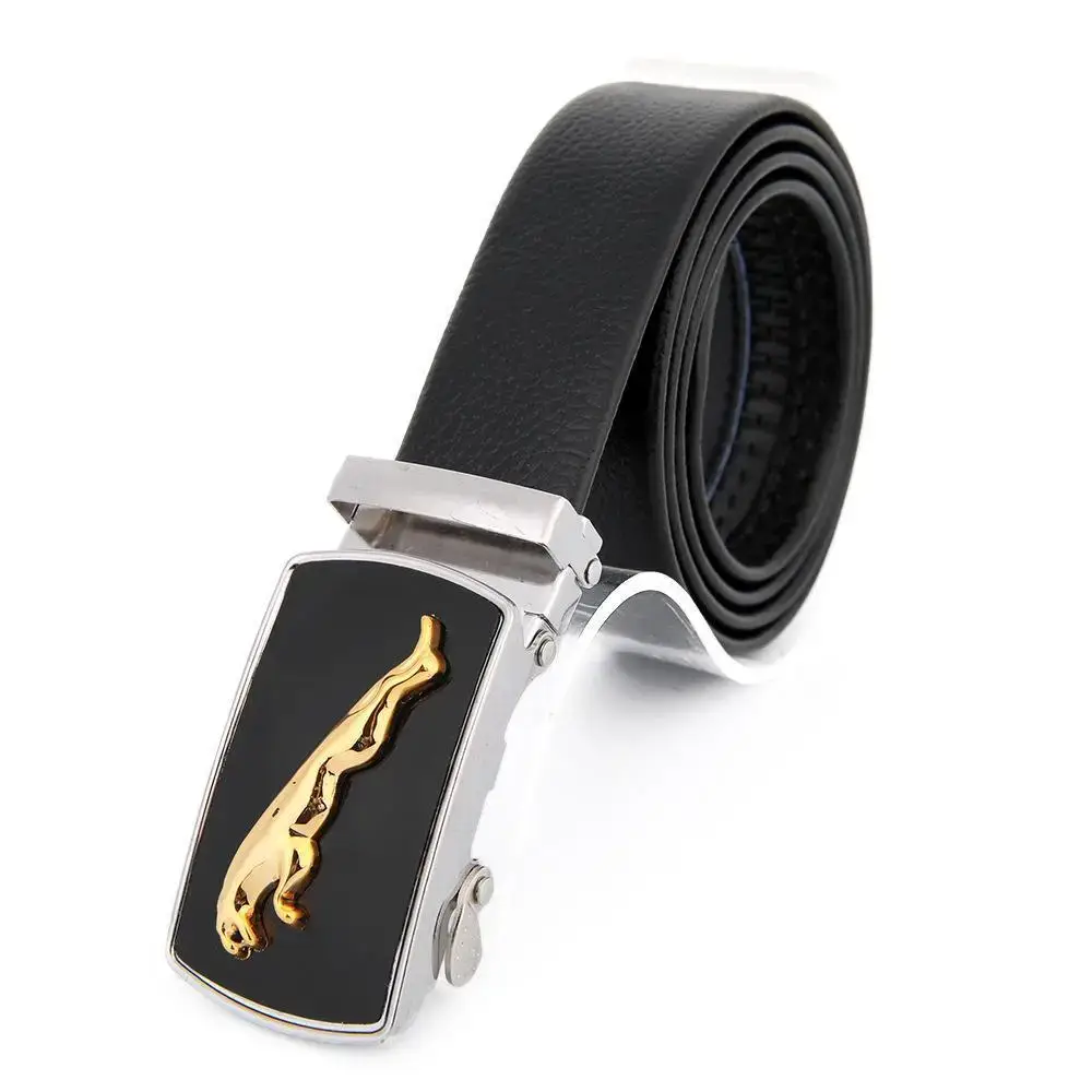 Men's Black Embroidered Belt with Rose Gold Buckle - Image 17