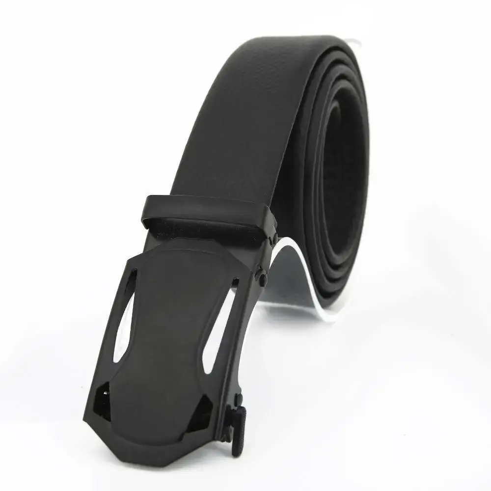 Men's Black Embroidered Belt with Rose Gold Buckle - Image 19
