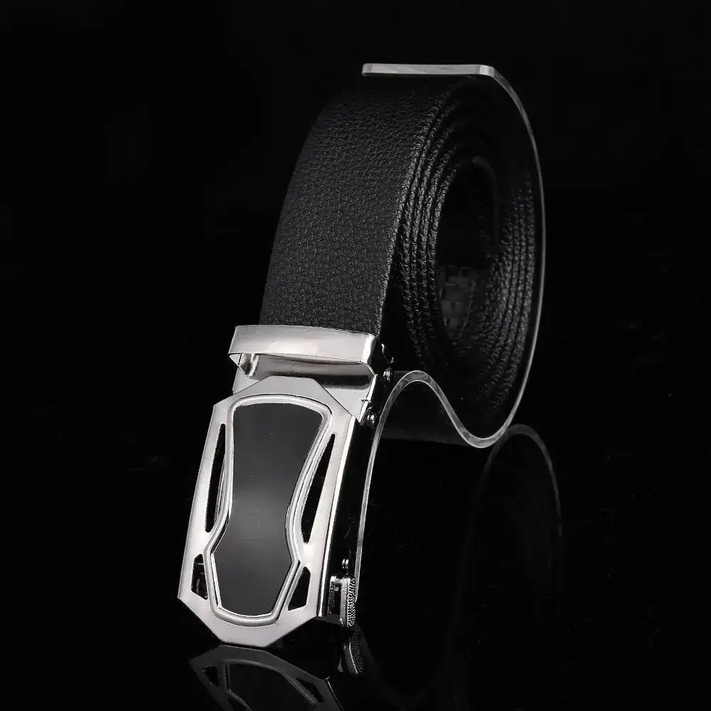 Men's Black Embroidered Belt with Rose Gold Buckle - Image 21