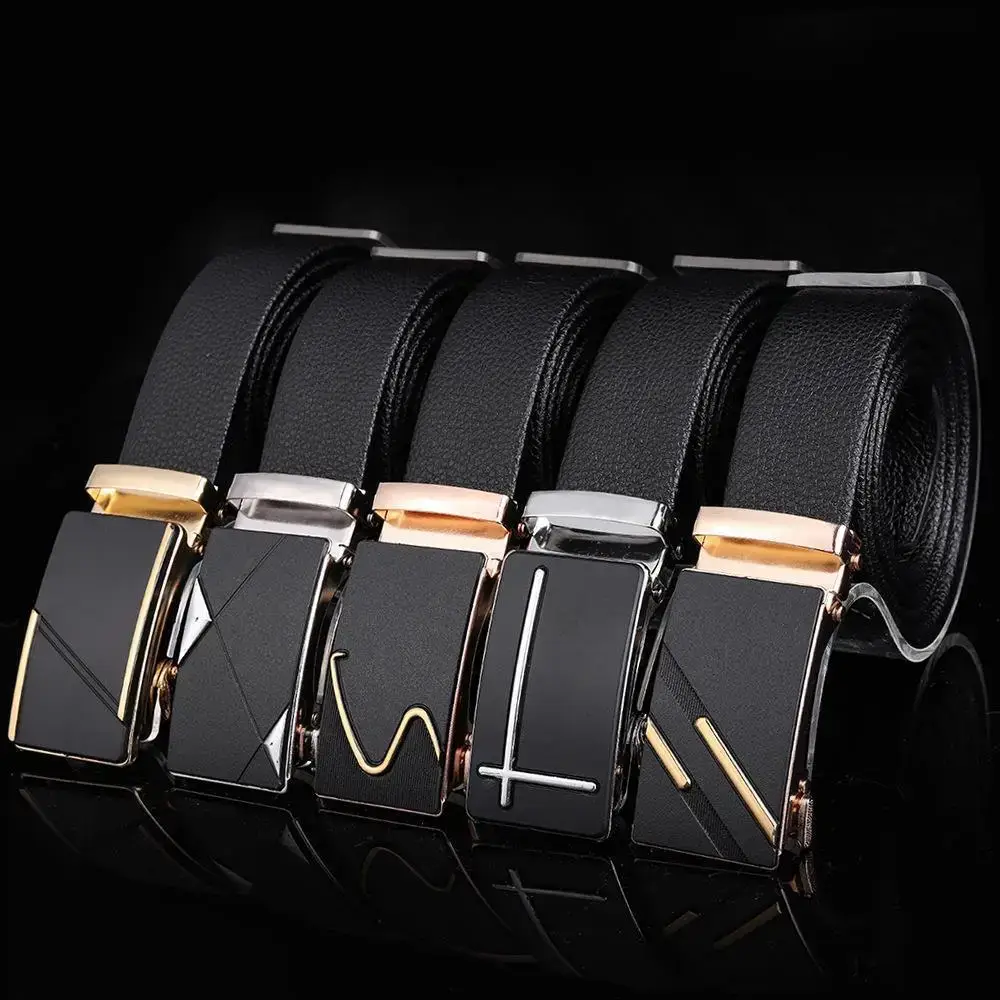 Men's Black Embroidered Belt with Rose Gold Buckle - Image 22