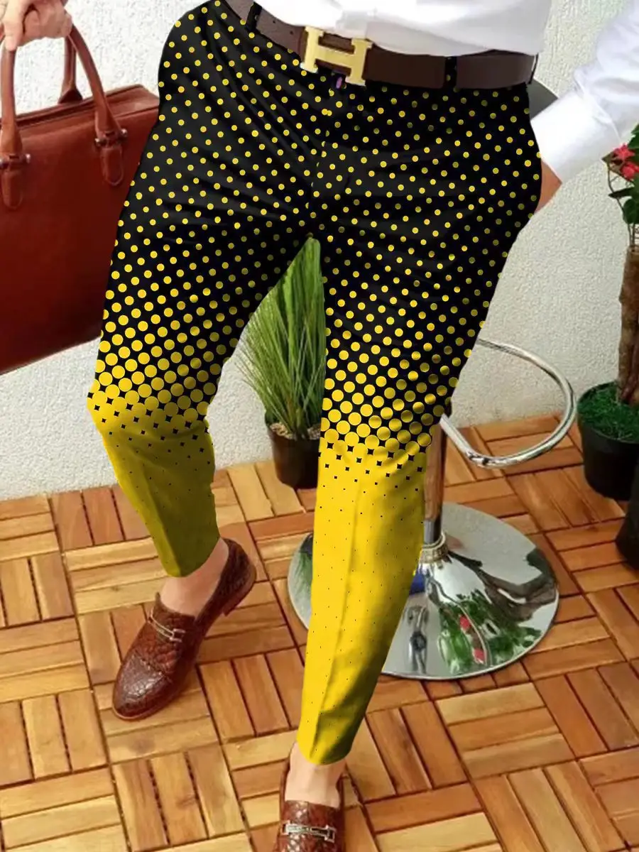 2023 Men Printed Micro-elastic Leggings Mid Waist Casual — feature 2
