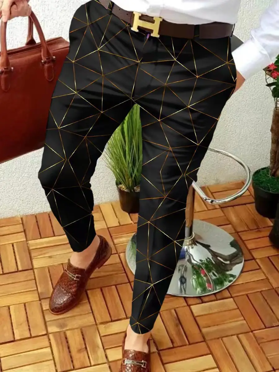 2023 Men Printed Micro-elastic Leggings Mid Waist Casual — feature 8