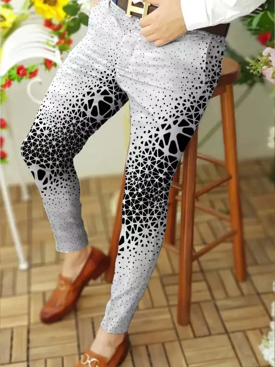 2023 Men Printed Micro-elastic Leggings Mid Waist Casual - Image 4