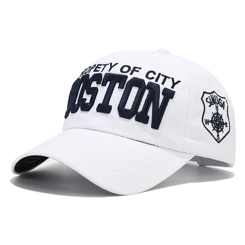 2024 Korean Style Men Women Peaked Cap Stereo Embroidered Blue