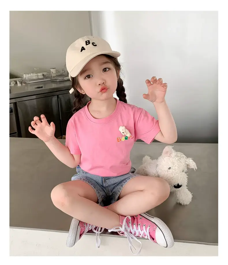 Girls Pink Wings Short Sleeve T-Shirt — feature 10