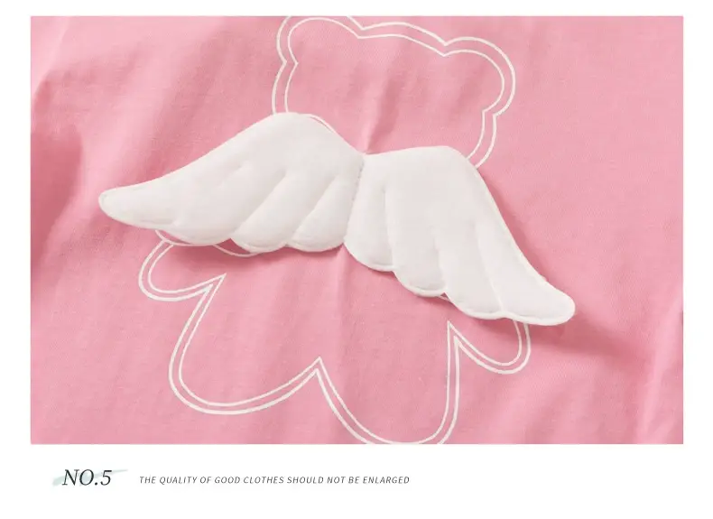 Girls Pink Wings Short Sleeve T-Shirt — feature 17