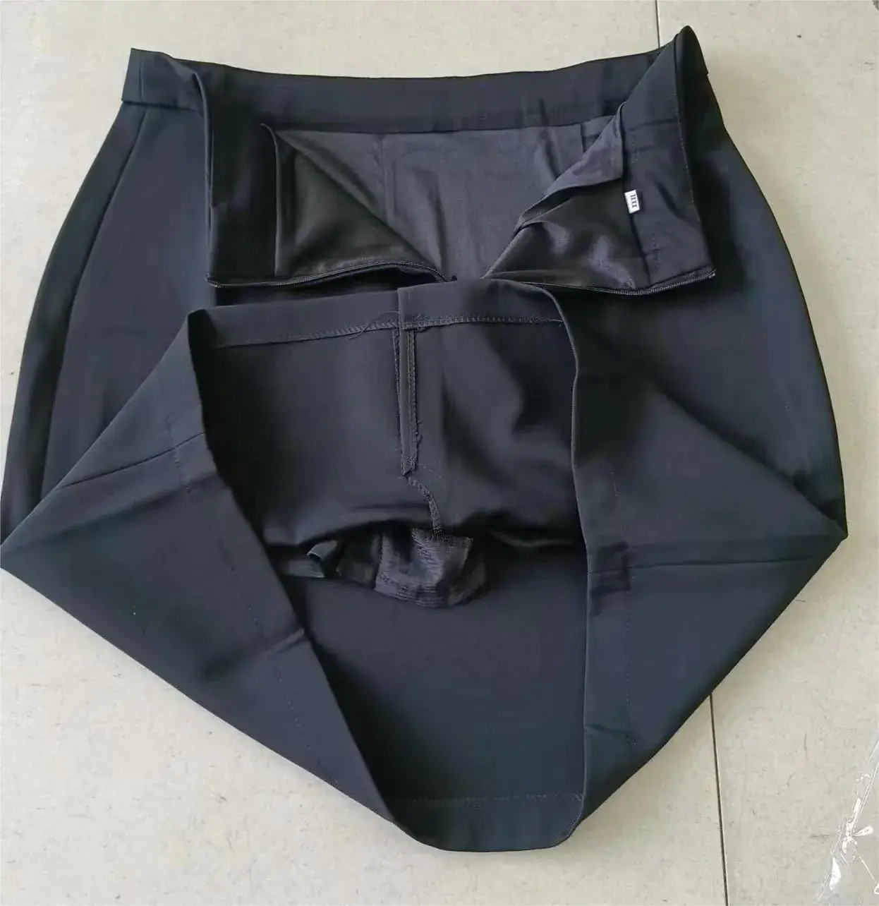 Spring Black Reticulated Hip Skirt High Waist Slimming Mid-length Women's Skirt — feature 5