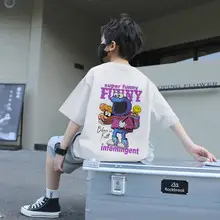 Boys Printed T-Shirt White Earth World Map Design — feature 11