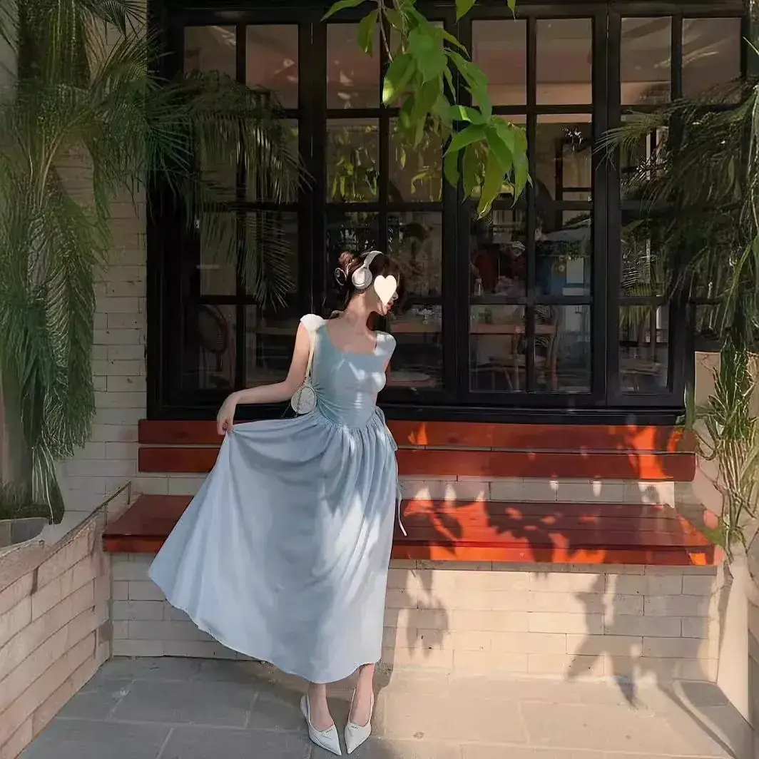 White French Style Summer Dress for Women - Image 4