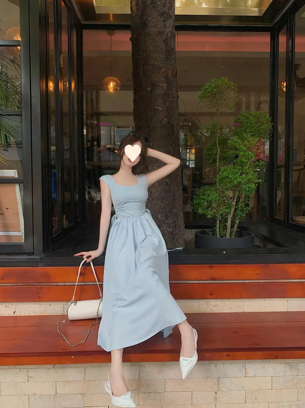 商品详情图_辣妹背心连衣裙女装夏季2023新款收腰拼接方领裙