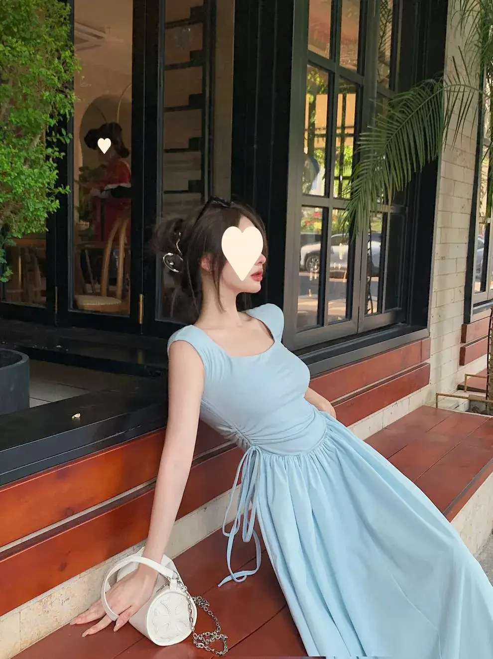 商品详情图_辣妹背心连衣裙女装夏季2023新款收腰拼接方领裙