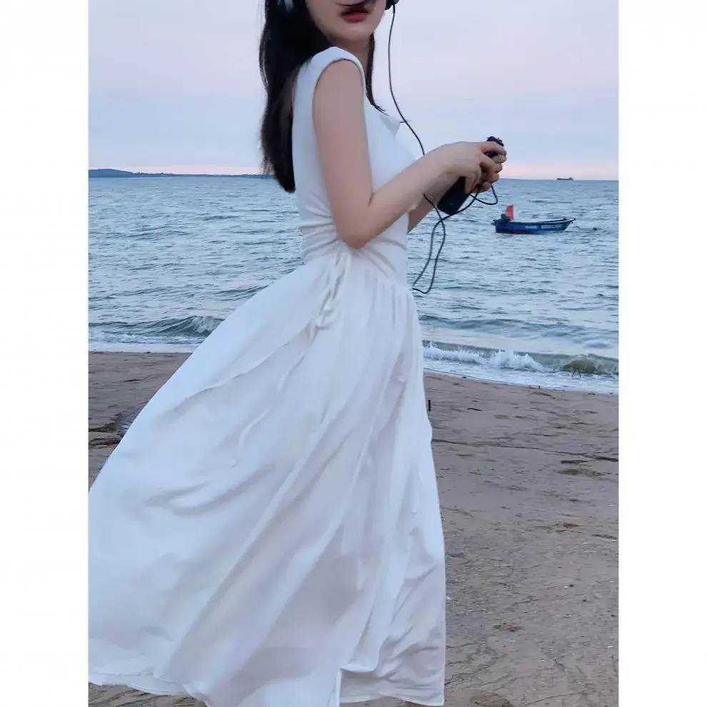 商品详情图_辣妹背心连衣裙女装夏季2023新款收腰拼接方领裙