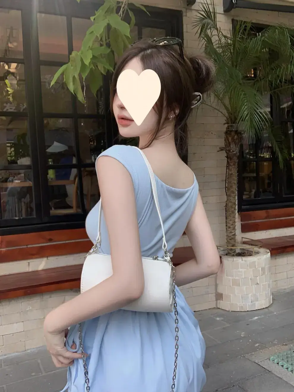 商品详情图_辣妹背心连衣裙女装夏季2023新款收腰拼接方领裙