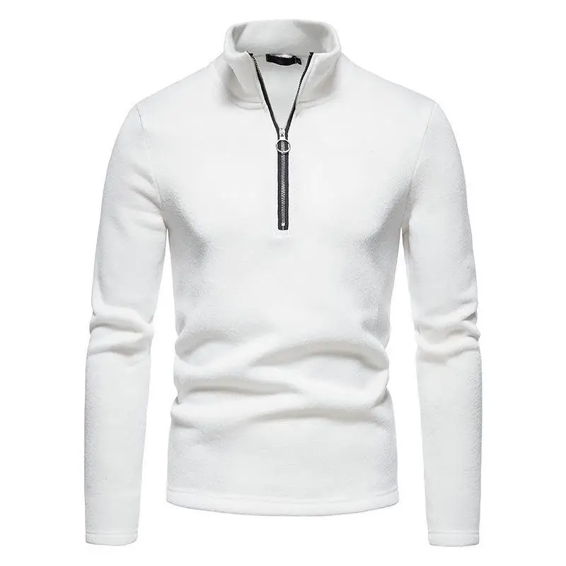 Men's 2023 Slim Fit Turtleneck Sweater with Placket Zipper — feature 16