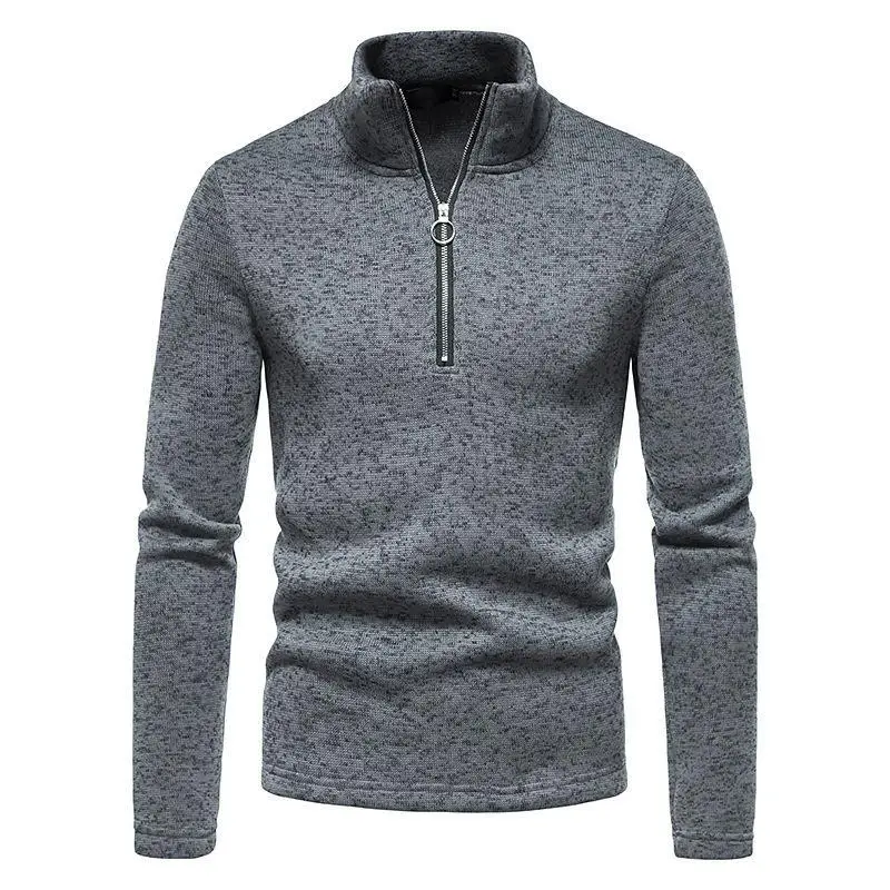 Men's 2023 Slim Fit Turtleneck Sweater with Placket Zipper — feature 2