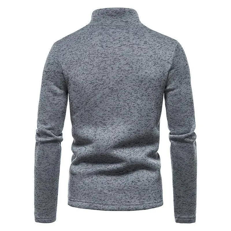 Men's 2023 Slim Fit Turtleneck Sweater with Placket Zipper — feature 4