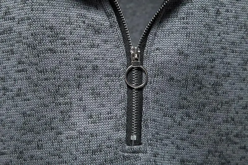Men's 2023 Slim Fit Turtleneck Sweater with Placket Zipper — feature 6