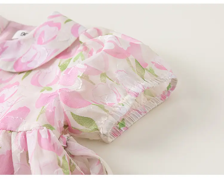 Pink Floral Princess Dress for Girls Summer — feature 18