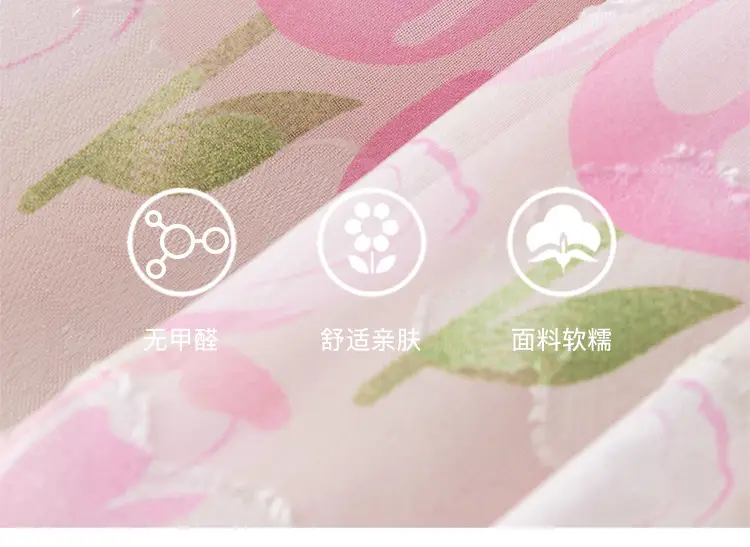 Pink Floral Princess Dress for Girls Summer — feature 8