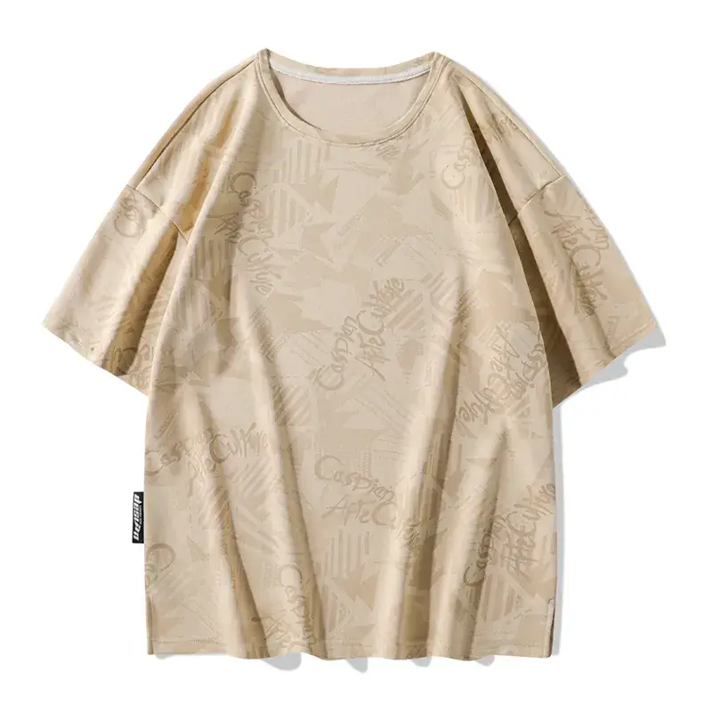 Black Printed Loose Fit T-Shirt for Men Women Plus Size