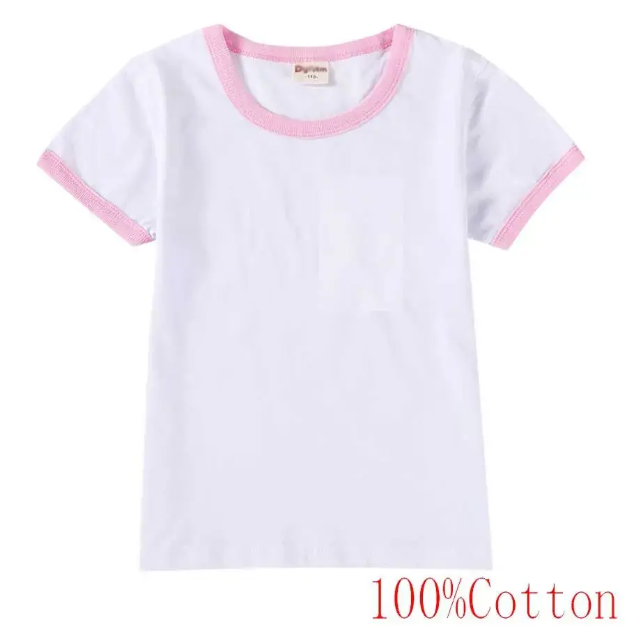 White Cotton T-Shirt for Boys with Yellow Trim - Image 6