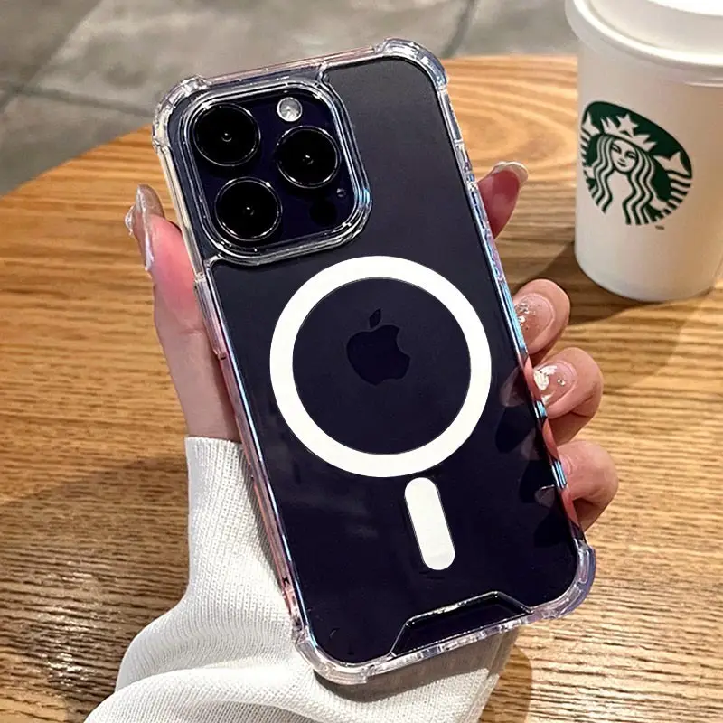 Magnetic Phone Case for iPhone 17Promax 16 Acrylic Anti-Fall