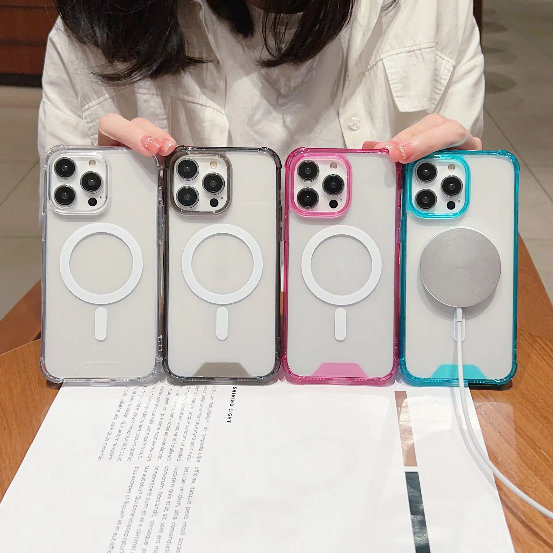 Magnetic Phone Case for iPhone 17Promax 16 Acrylic Anti-Fall — feature 7