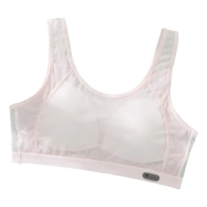 Girls Developmental Underwear Female Junior High School Students Pupil Bra Adolescent Girls Summer Sports Vest
