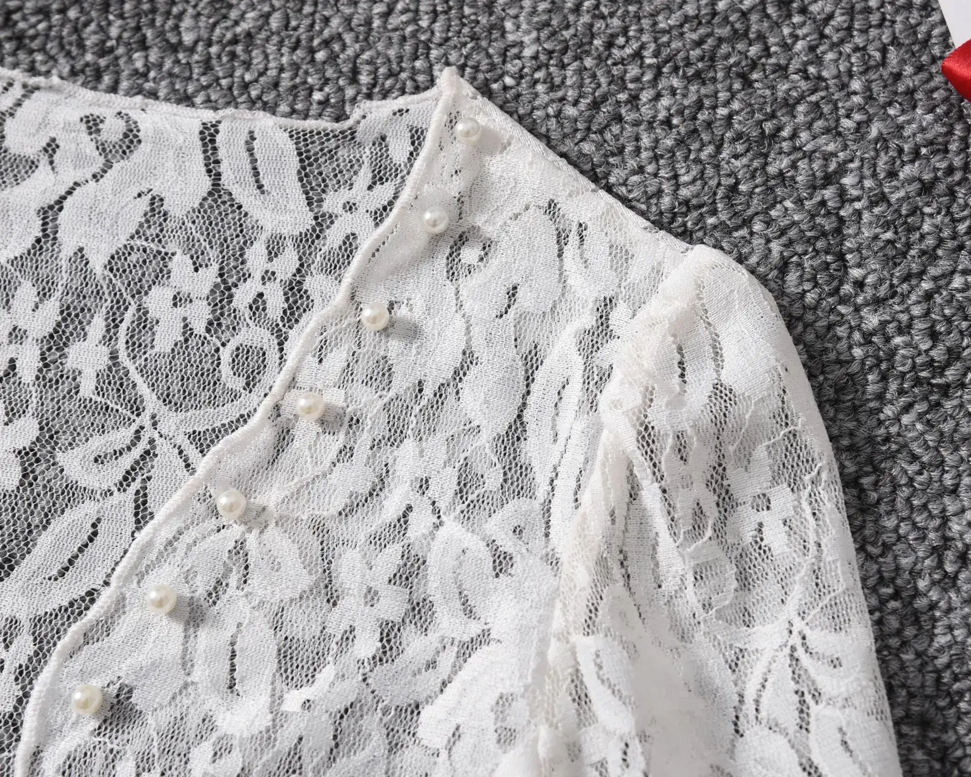 2023 Lace Sunscreen Jacket for Girls White Long Sleeve — feature 7