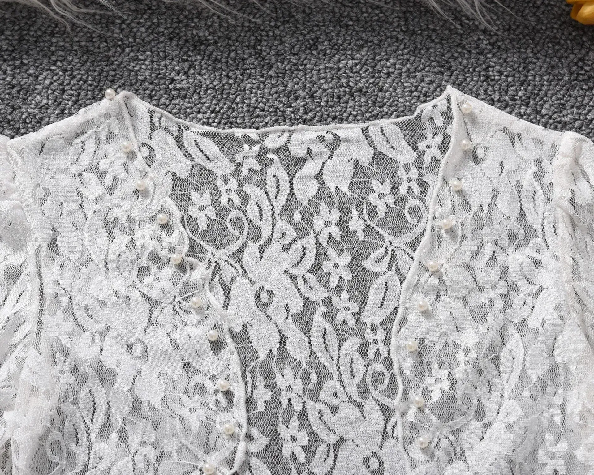 2023 Lace Sunscreen Jacket for Girls White Long Sleeve — feature 8